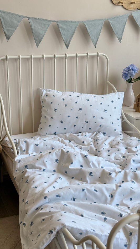 "Ягідки" комплект постільної білизни з органічного сатину з авторським принтом