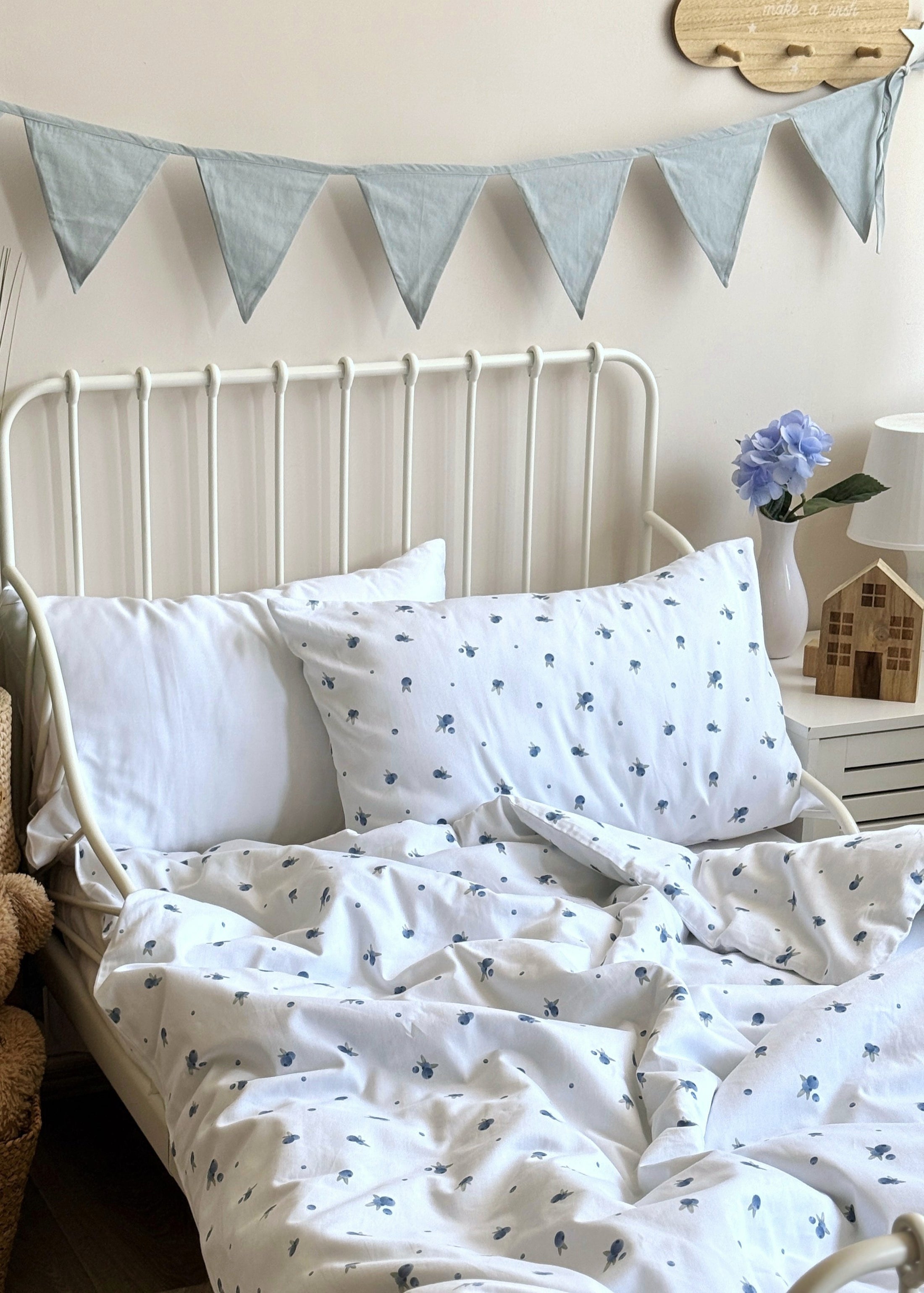 "Ягідки" комплект постільної білизни з органічного сатину з авторським принтом