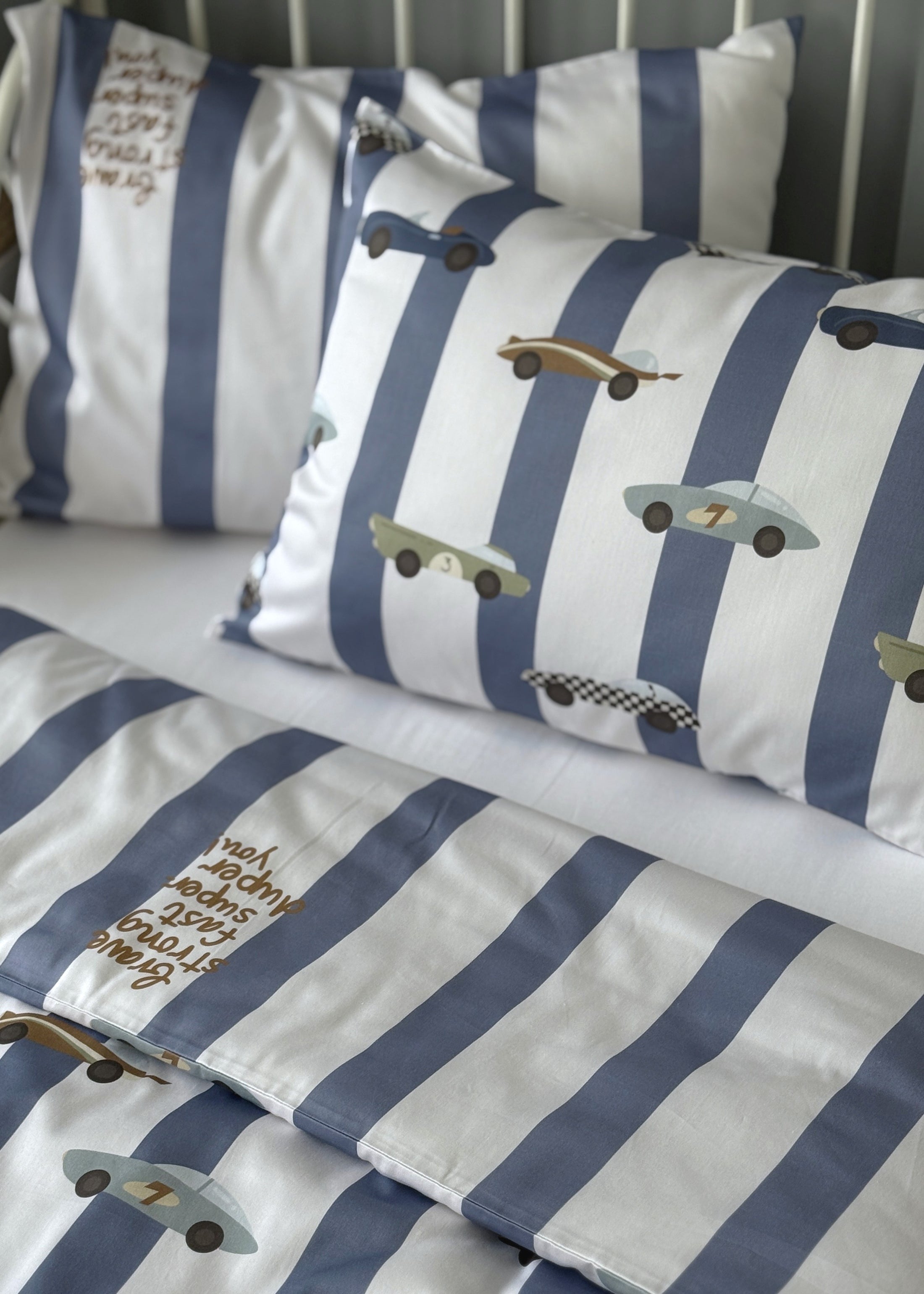 "Ретро-тачки 2" комплект постільної білизни з органічного сатину з авторським принтом