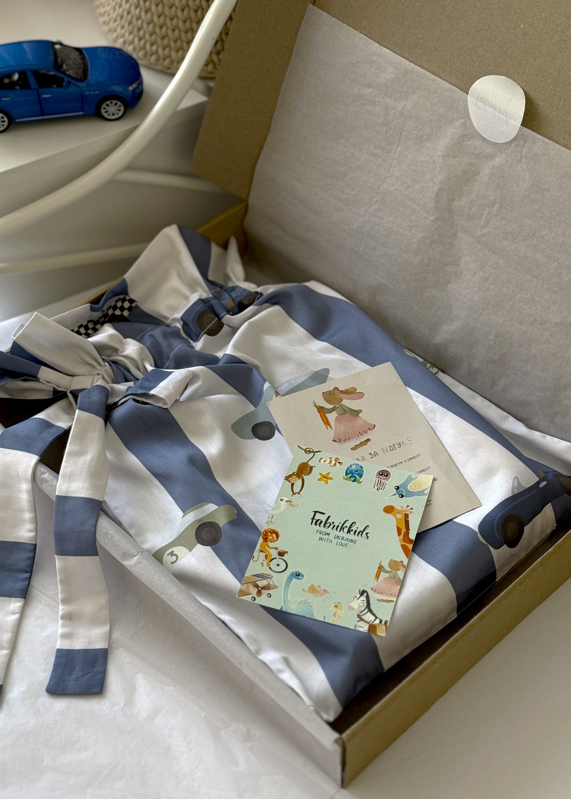 "Ретро-тачки 2" комплект постільної білизни з органічного сатину з авторським принтом