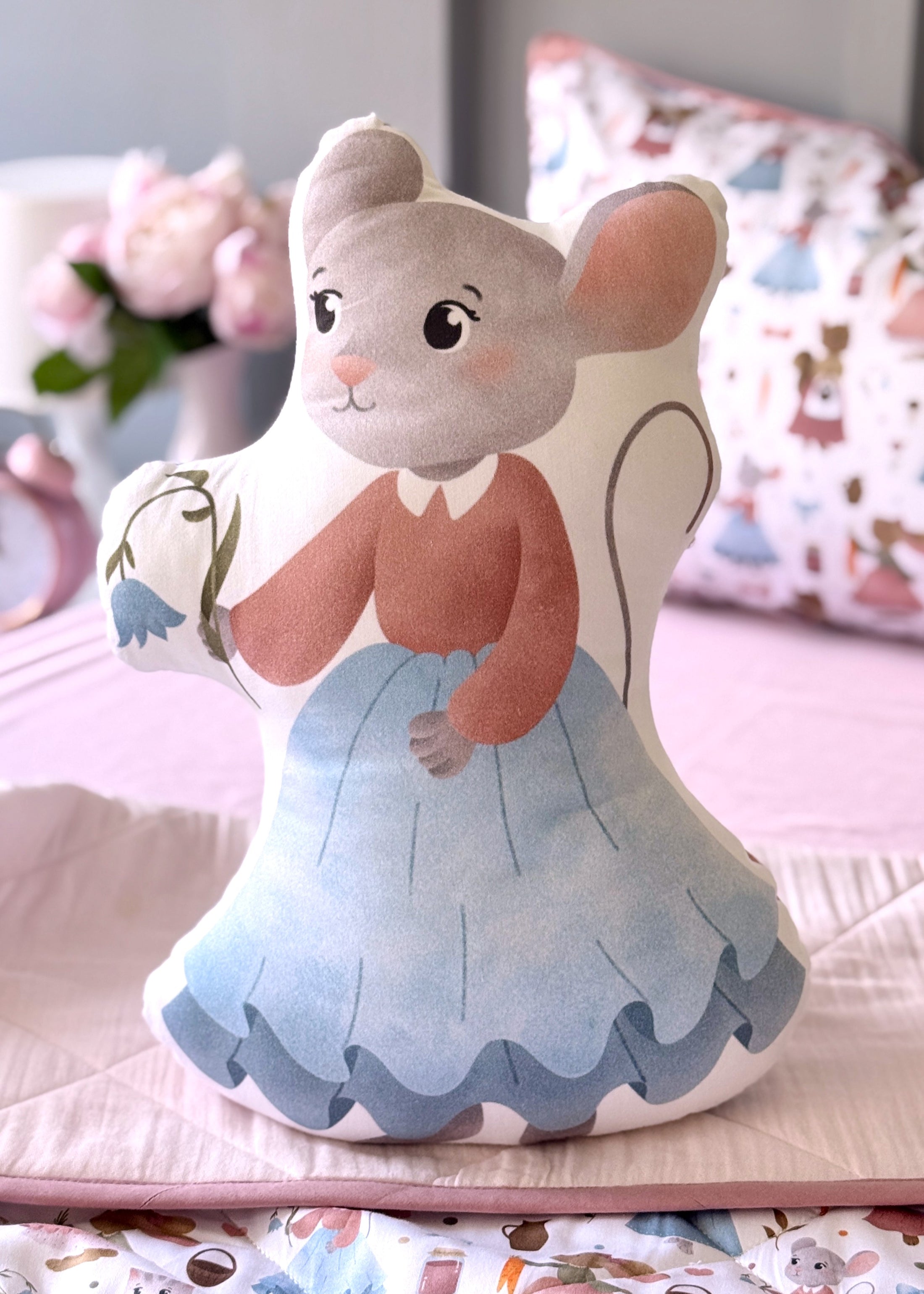 "Казкова історія" стьобана ковдра з сатину та муслину