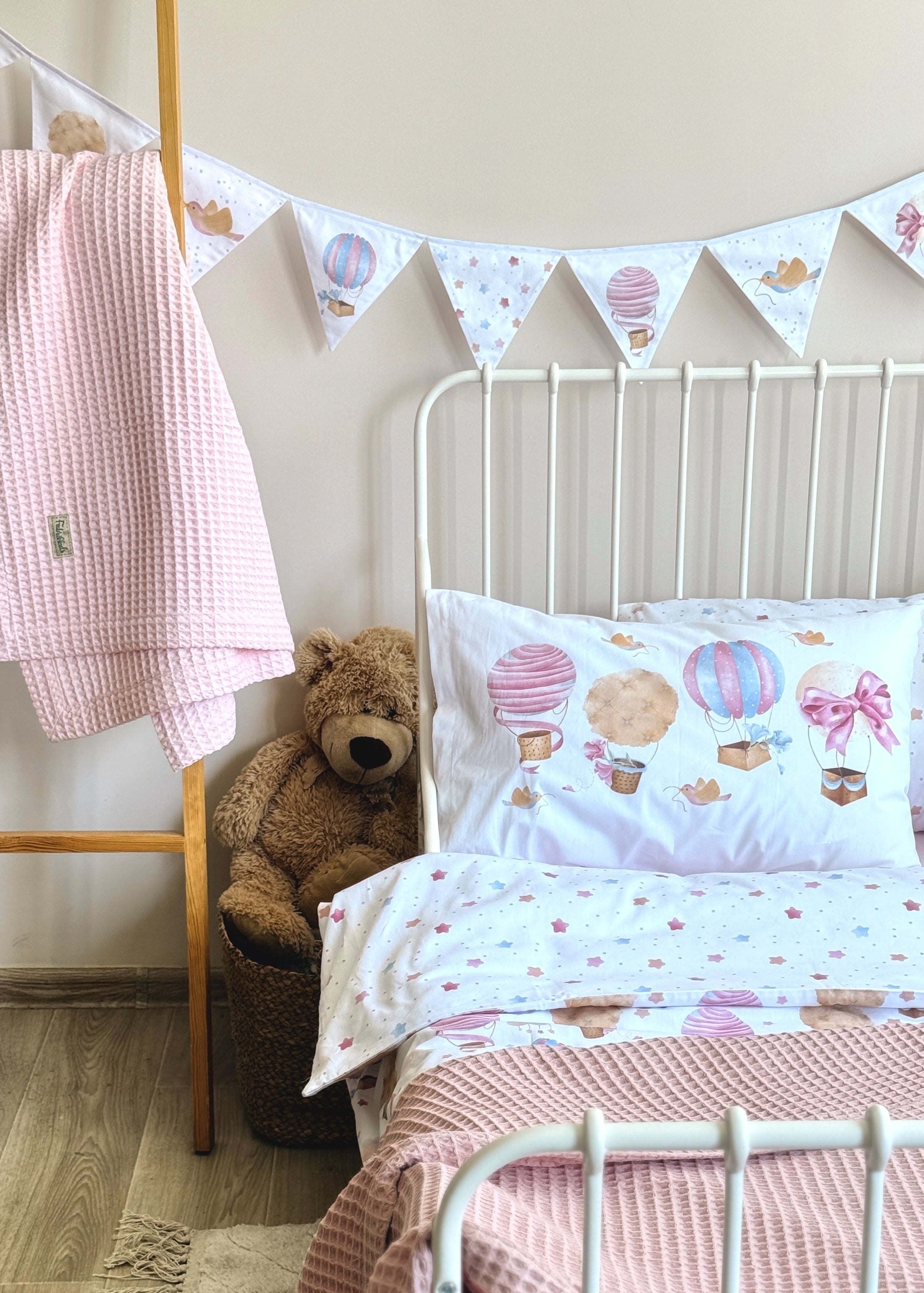 "Новорічний" комплект постільної білизни з органічного сатину з авторським принтом