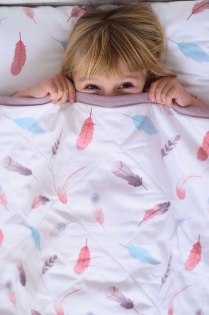 Набір ковдра та наволочка Акварельні пірїнки, преміум якість