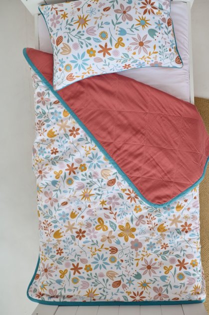 Набір ковдра та наволочка Квітуча галявина, преміум якість