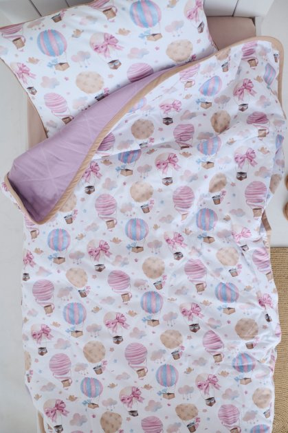 Набір ковдра та наволочка Навколо світу рожевий, преміум якість