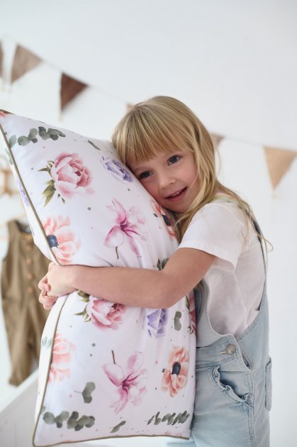 Набір ковдра та наволочка Акварельні квіти, преміум якість