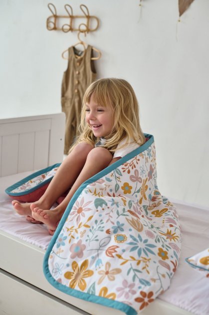 Набір ковдра та наволочка Квітуча галявина, преміум якість