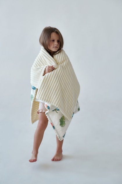 Муслиновий плед для дитини з органічного муслину "Тукан" 80/80