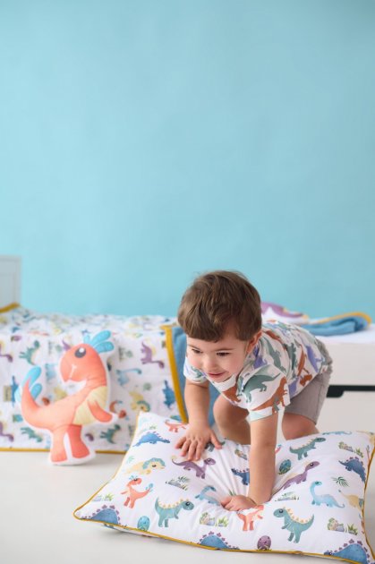 Набір ковдра та наволочка Друзі Діно, преміум якість